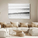 Black White Ocean Wall Art Canvas Print – Framed Coastal by MyGreatCanvas | Canvas Wall Art Prints | Photo Prints & Wall Decor