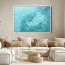 Fish Swarm Wall Art Canvas Print – Framed Marine Life Art by MyGreatCanvas | Canvas Wall Art Prints | Photo Prints & Wall Decor