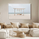 Beach Swing Wall Art Canvas Print – Framed Quiet Beach Art by MyGreatCanvas | Canvas Wall Art Prints | Photo Prints & Wall Decor