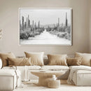 Winter Wall Art Canvas Print – Framed Cactus Path Art by MyGreatCanvas | Canvas Wall Art Prints | Photo Prints & Wall Decor