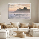 Sunset Surfing Wall Art Canvas Print – Framed Misty by MyGreatCanvas | Canvas Wall Art Prints | Photo Prints & Wall Decor