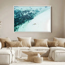 Minimal Beach Wall Art Canvas Print – Framed Ocean Swimming by MyGreatCanvas | Canvas Wall Art Prints | Photo Prints & Wall Decor