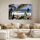 Tropical Shoreline Wall Art Canvas Print – Framed Surfer by MyGreatCanvas | Canvas Wall Art Prints | Photo Prints & Wall Decor