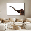 Texas Longhorn Wall Art Canvas Print – Framed Minimalist Cow by MyGreatCanvas | Canvas Wall Art Prints | Photo Prints & Wall Decor