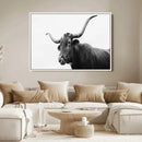 Longhorn Photography Wall Art Canvas Print – Framed Western by MyGreatCanvas | Canvas Wall Art Prints | Photo Prints & Wall Decor