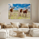 Texas Longhorn Wall Art Canvas Print – Framed Western Decor by MyGreatCanvas | Canvas Wall Art Prints | Photo Prints & Wall Decor