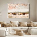 Cow Herd Wall Art Canvas Print – Framed Farmhouse Cattle by MyGreatCanvas | Canvas Wall Art Prints | Photo Prints & Wall Decor