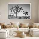 Joshua Tree Wall Art Canvas Print, Framed Monochrome Desert by MyGreatCanvas | Canvas Wall Art Prints | Photo Prints & Wall Decor