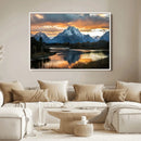 Mountain Sunset Wall Art Canvas Print – Framed Alpine by MyGreatCanvas | Canvas Wall Art Prints | Photo Prints & Wall Decor