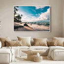 Tropical Beach Wall Art Canvas Print – Framed Ocean Waves by MyGreatCanvas | Canvas Wall Art Prints | Photo Prints & Wall Decor