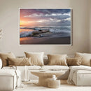 Ocean Sunset Wall Art Canvas Print – Framed Serene Coastal by MyGreatCanvas | Canvas Wall Art Prints | Photo Prints & Wall Decor