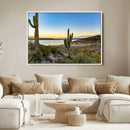 Saguaro Cactus Wall Art Canvas Print – Framed Desert Sunset by MyGreatCanvas | Canvas Wall Art Prints | Photo Prints & Wall Decor