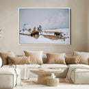 Bison Wildlife Wall Art Canvas Print, Framed Snowy Prairie by MyGreatCanvas | Canvas Wall Art Prints | Photo Prints & Wall Decor