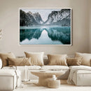Mountain Lake Wall Art Canvas Print – Framed Winter by MyGreatCanvas | Canvas Wall Art Prints | Photo Prints & Wall Decor