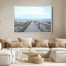 Beach Boardwalk Wall Art Canvas Print – Framed Coastal by MyGreatCanvas | Canvas Wall Art Prints | Photo Prints & Wall Decor
