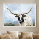 Texas Longhorn Wall Art Canvas Print – Framed Western Rustic by MyGreatCanvas | Canvas Wall Art Prints | Photo Prints & Wall Decor