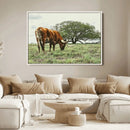 Texas Longhorn Wall Art Canvas Print – Framed Rustic Ranch by MyGreatCanvas | Canvas Wall Art Prints | Photo Prints & Wall Decor