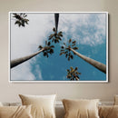 Tropical Palm Trees Wall Art Canvas Print – Framed