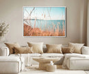 Coastal Grass Landscape Wall Art Canvas Print – Golden