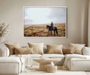 Cowboy Wall Art Canvas Print – Framed Western Rustic Ranch