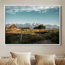 Rustic Farmhouse Wall Art Canvas Print – Teton Range Mormon