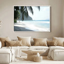 Tropical Beach Wall Art Canvas Print – Framed Serene Ocean by MyGreatCanvas | Canvas Wall Art Prints | Photo Prints & Wall Decor