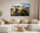 Tranquil Forest Scene Wall Art Canvas Print – Framed Moody