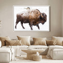 Snowy Buffalo Wall Art Canvas Print – Framed Wildlife by MyGreatCanvas | Canvas Wall Art Prints | Photo Prints & Wall Decor