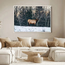 Wild Elk Wall Art Canvas Print – Framed Winter Wildlife by MyGreatCanvas | Canvas Wall Art Prints | Photo Prints & Wall Decor