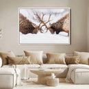 Dramatic Elk Antler Battle Wall Art Canvas Print – elk by MyGreatCanvas | Canvas Wall Art Prints | Photo Prints & Wall Decor