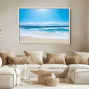 Wall Art Canvas Print Shiny Blue Sea and Beach by MyGreatCanvas | Canvas Wall Art Prints | Photo Prints & Wall Decor