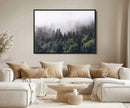 Misty Forest Wall Art Canvas Print – Foggy Pines Pine Valley