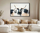 Texas Longhorn Wall Art Canvas Print – Majestic Horned Bull