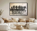 Galloping Horses Wall Art Canvas Print – Framed Wild
