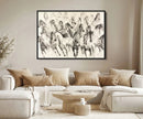Running Horses Wall Art Canvas Print – Framed Galloping Herd