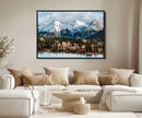 Grand Teton Park Wall Art Canvas Print – Framed Alpine Lake
