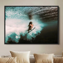 Vibrant Aquatic Motion Wall Art Canvas Print – Framed