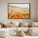 Golden Wildflowers Wall Art Canvas Print – Framed Hills by MyGreatCanvas | Canvas Wall Art Prints | Photo Prints & Wall Decor