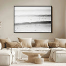 Black White Ocean Wall Art Canvas Print – Framed Coastal by MyGreatCanvas | Canvas Wall Art Prints | Photo Prints & Wall Decor