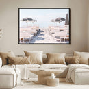 Minimalist Beach Wall Art Canvas Print – Framed Pastel Sand by MyGreatCanvas | Canvas Wall Art Prints | Photo Prints & Wall Decor