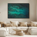 Ocean Surf Wall Art Canvas Print – Framed Vibrant Blue by MyGreatCanvas | Canvas Wall Art Prints | Photo Prints & Wall Decor