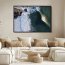 Nazare Coast Wall Art Canvas Print – Framed Aerial Ocean Art by MyGreatCanvas | Canvas Wall Art Prints | Photo Prints & Wall Decor