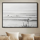 Surfer Silhouette Wall Art – Framed Calm Ocean Monochrome by MyGreatCanvas | Canvas Wall Art Prints | Photo Prints & Wall Decor