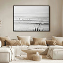 Surfer Silhouette Wall Art Canvas Print, Framed Calm Ocean by MyGreatCanvas | Canvas Wall Art Prints | Photo Prints & Wall Decor