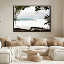 Tropical Surf Wall Art Canvas Print – Framed Palm Tree View by MyGreatCanvas | Canvas Wall Art Prints | Photo Prints & Wall Decor