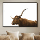 Longhorn Cow Wall Art Canvas Print – Framed Rustic Animal by MyGreatCanvas | Canvas Wall Art Prints | Photo Prints & Wall Decor