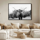 Longhorn Photography Wall Art Canvas Print – Framed Western by MyGreatCanvas | Canvas Wall Art Prints | Photo Prints & Wall Decor