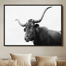 Longhorn Photography Wall Art Canvas Print – Framed Western by MyGreatCanvas | Canvas Wall Art Prints | Photo Prints & Wall Decor