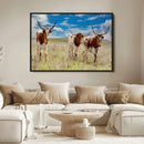 Texas Longhorn Wall Art Canvas Print – Framed Western Decor by MyGreatCanvas | Canvas Wall Art Prints | Photo Prints & Wall Decor