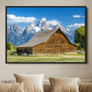 Mountain Barn Scene Wall Art Canvas Print – Framed Rustic by MyGreatCanvas | Canvas Wall Art Prints | Photo Prints & Wall Decor